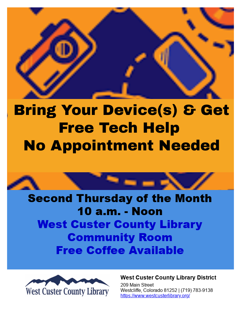 Bring Your Device(s) & Get Free Tech Help