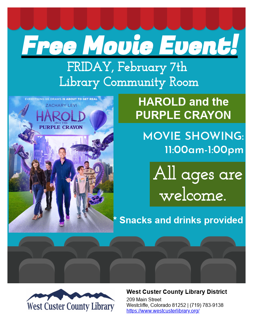 FREE MOVIE EVENT: HAROLD and the PURPLE CRAYON