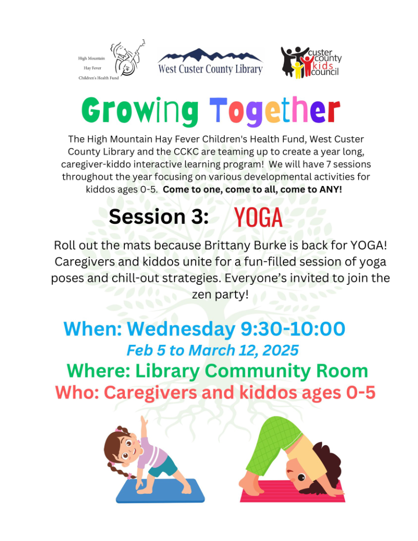 Growing Together Session 3 Yoga flyer and link to more information