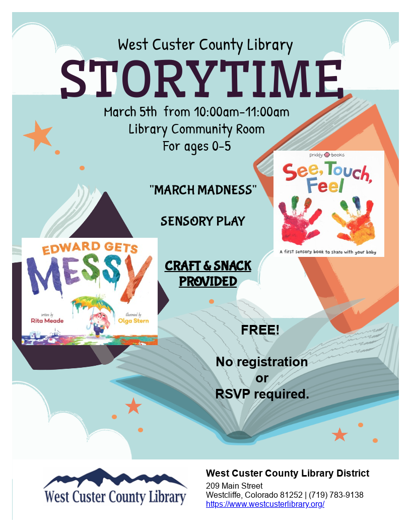 Storytime flyer for march