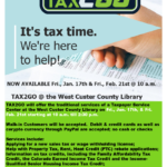 TAX2GO at the West Custer County Library